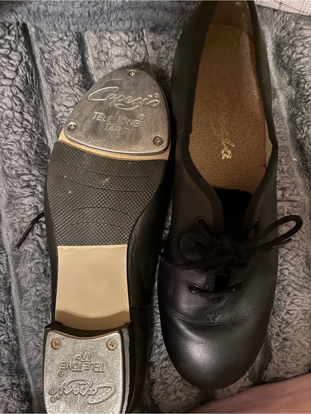 Black Tap Dance Shoes size 9M ladies.
